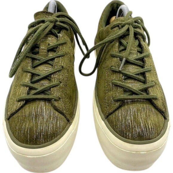 Converse One Star army green platform sneakers size 6 - Picture 2 of 7